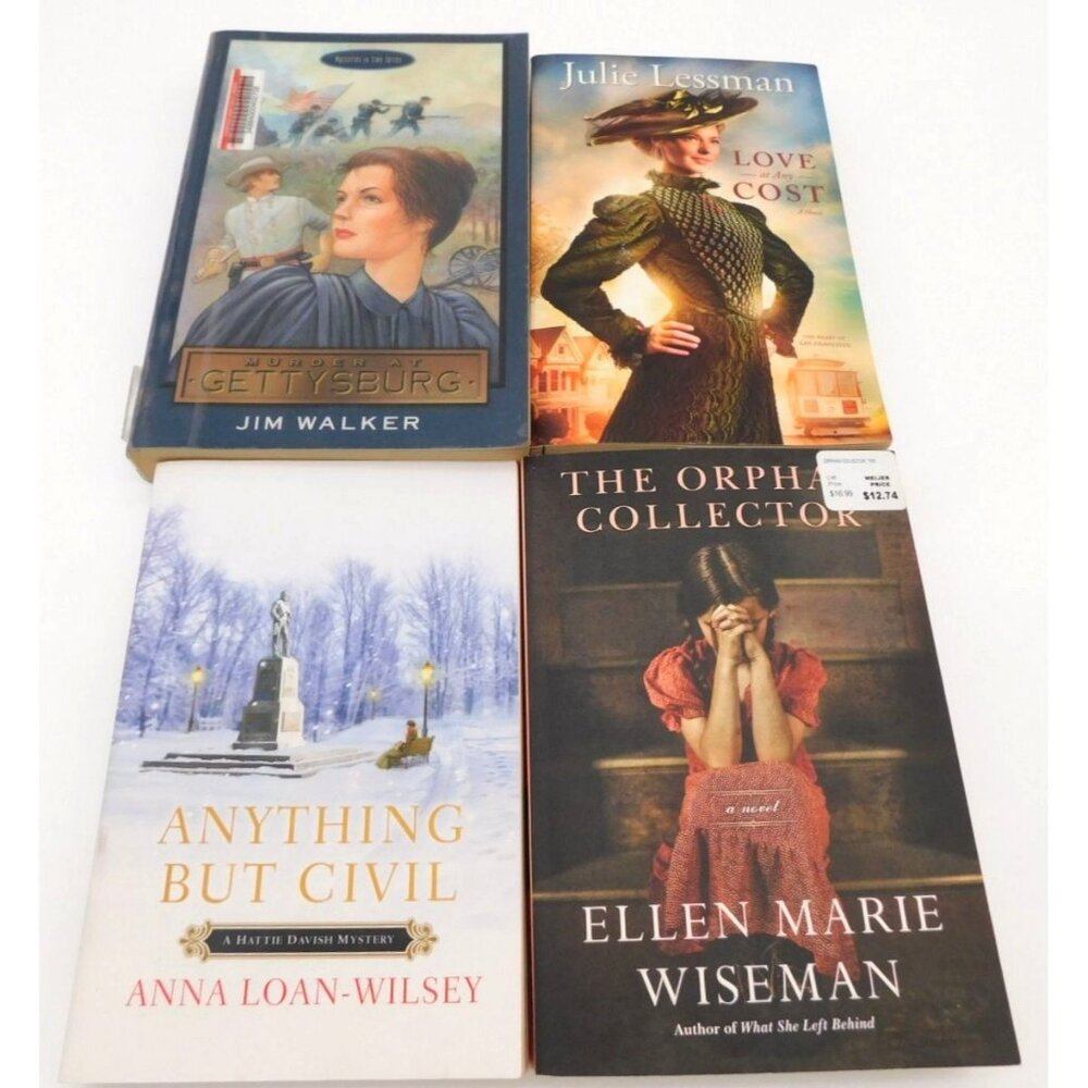 Lot of 4 Paperback Historical Fiction Books Civil War Spanish Flu Era Gettysburg